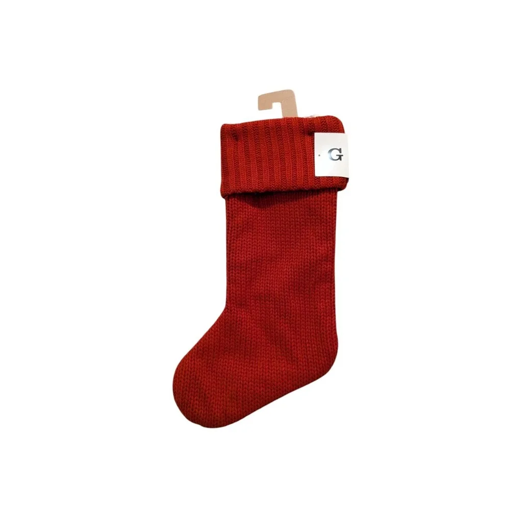 Letter G Knit Monogram Stocking Wondershop Red Holiday Initial Xmas Target 20